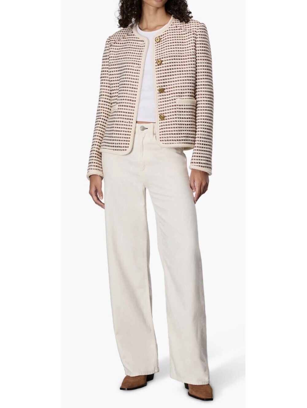 New Rag & Bone Mirabelle Cotton Blend Tweed Jacket Size M $598